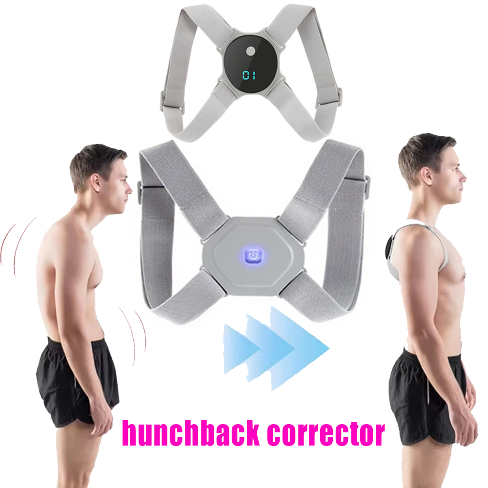 Smart Posture Sensor - เครื่องแก้ไขท่าทางอัจฉริยะสายรัดหลังการสั่นสะเทือนเตือนไหล่ที่มองไม่เห็นรองรับเครื่องหนีบผมหลังแบบปรับได้สำหรับเด็กผู้ใหญ่