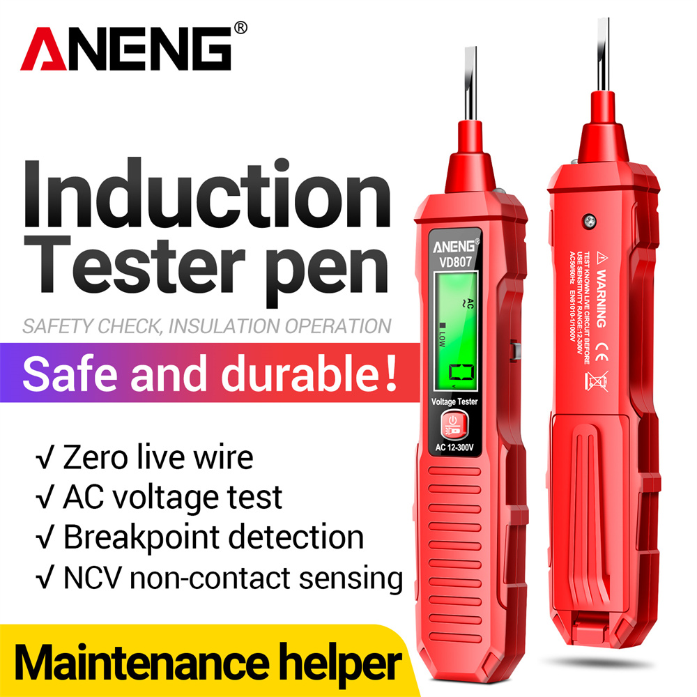 Electronics Quiz - ANENG VD807 One-Word Induction เครื่องทดสอบแบบพกพา 50/60Hz