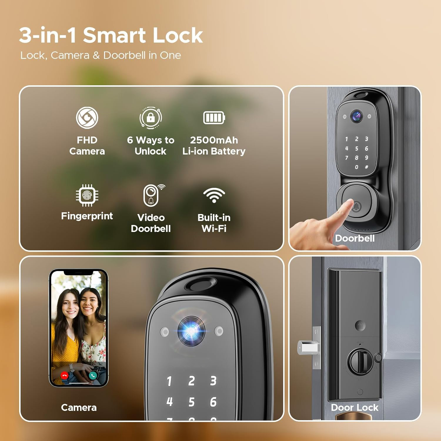 กุญแจล็อคประตูอัจฉริยะ Tuya Wi - Electronics & Gadgets Starting With C บทวิจารณ์และราคา