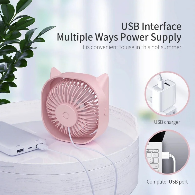 พัดลมมินิยูเอสบี พัดลมตั้งโต๊ะ - Smart Electronics Gadgets For Home บทวิจารณ์และราคา