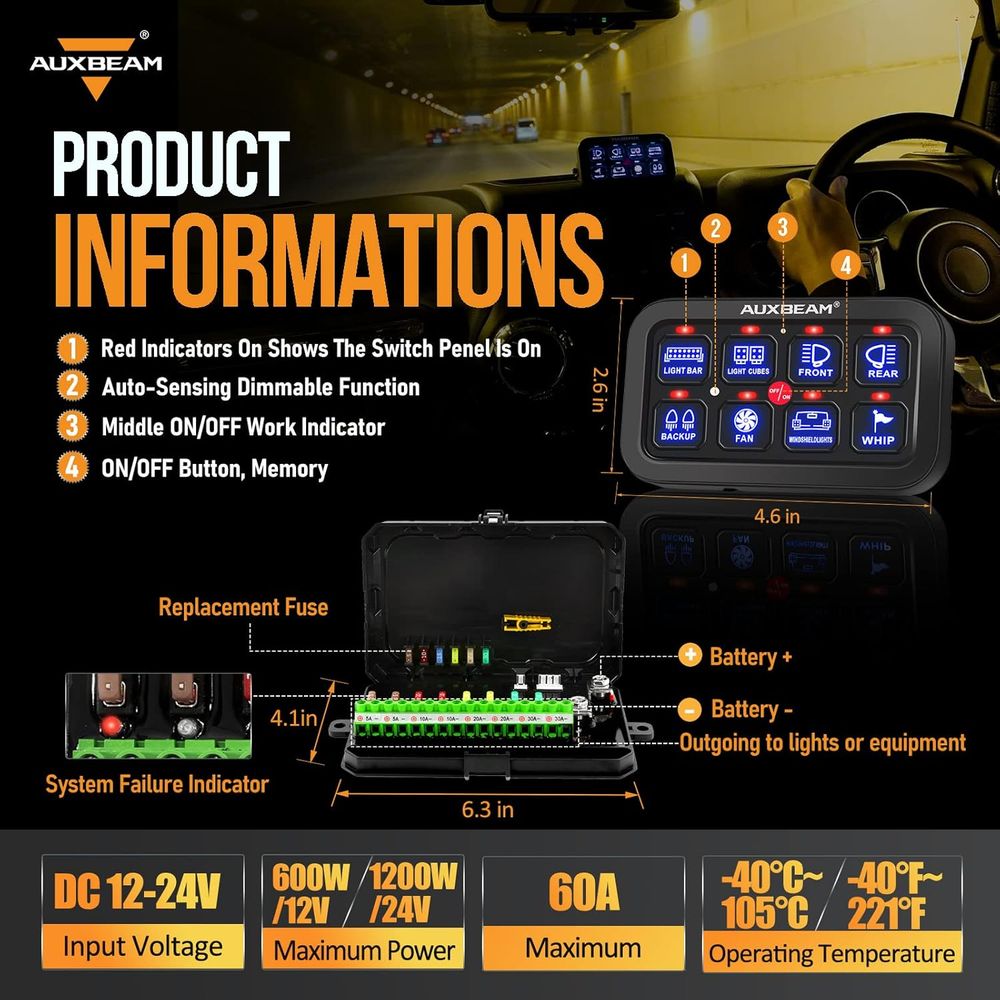แผงสวิตช์ 8 ช่อง BA80 ระบบหรี่ - Electronics & Gadgets Starting With C บทวิจารณ์และราคา